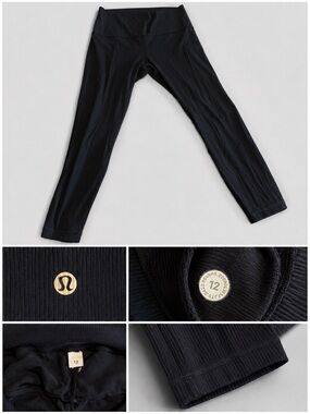 lululemon athletica Navy High-Rise Ribbed Leggings